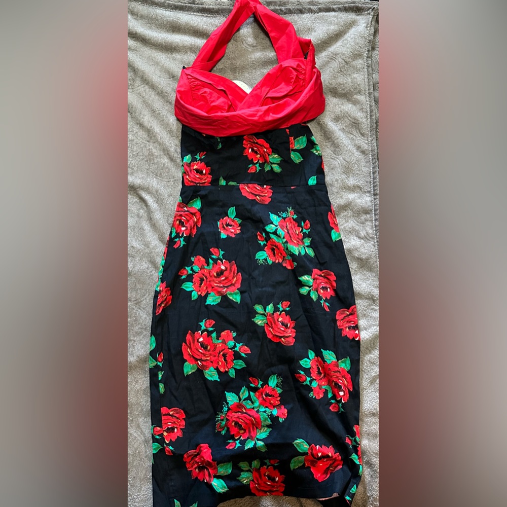 Halter retro wiggle dress